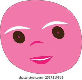 Cartoon smiling face with colourful effect