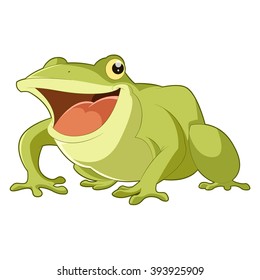 Cartoon smiling frog