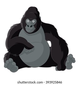 Cartoon Smiling Gorilla