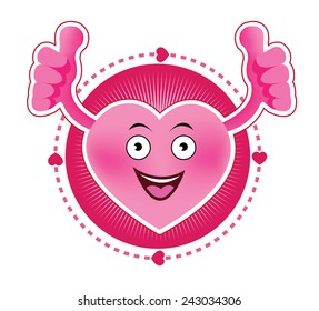 Cartoon Smiling heart icon