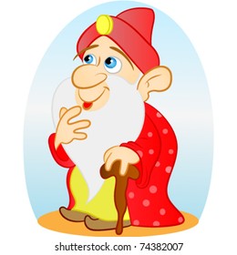 cartoon smiling hippie with peace sign