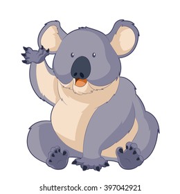 Cartoon smiling Koala
