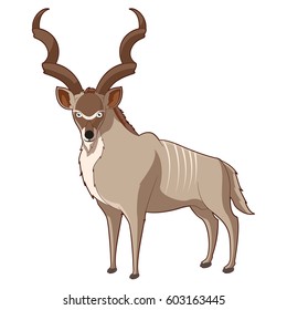 Cartoon smiling Kudu