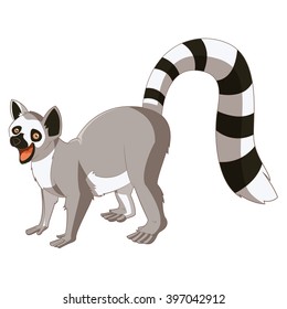 Cartoon smiling Lemur