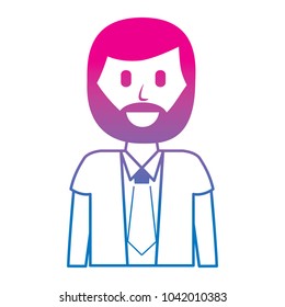 cartoon smiling man portrait character