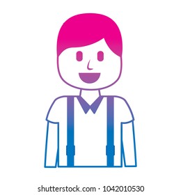 cartoon smiling man portrait character