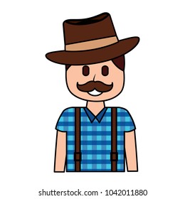 cartoon smiling man portrait character
