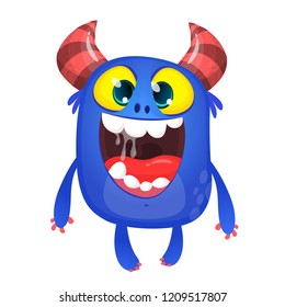 Cartoon smiling monster