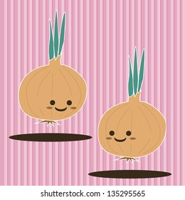 Cartoon Smiling Onion