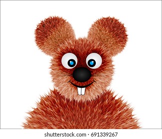 Cartoon smiling rat