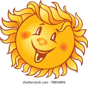 cartoon smiling sun