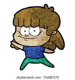 cartoon smiling woman