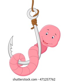 Cartoon smiling worm