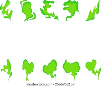 Cartoon Smoke Cloud Comic Set