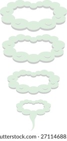 Cartoon Smoke Cloud Element. Isolated Vector Illustration.