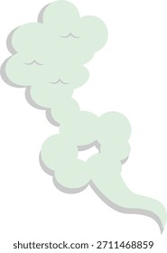 Dibujos animados de Smoke Cloud Element. Ilustración vectorial aislada.