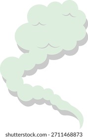 Desenho animado Smoke Cloud Element. Ilustração de vetor isolada.