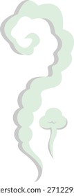 Dibujos animados de Smoke Cloud Element. Ilustración vectorial aislada.
