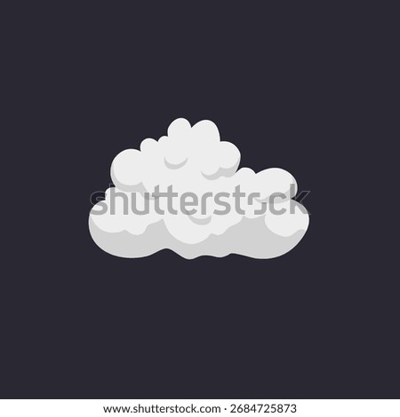 Cartoon Smoke Cloud, Vector White Aroma Or Toxic Steaming Vapor, Dust Steam. Design Elements, Flow Mist Or Smoky Steam for your design