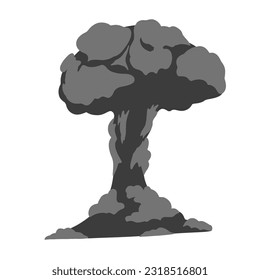 Nubes de humo de dibujos animados aisladas sobre fondo blanco