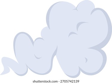 Nuvens de fumaça de desenhos animados. Elemento Vetor Isolado.
