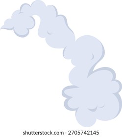 Cartoon Rauchwolken. Isoliertes Vektorelement.