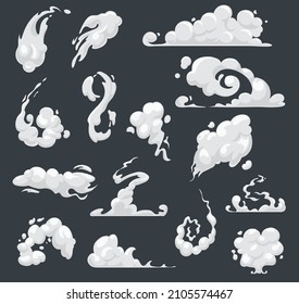 Cartoon Smoke Dust Clouds Stock Vector (Royalty Free) 2105574467 ...