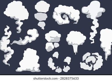 Cartoon smoke plumes for creative visuals