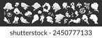 Cartoon smoke set. Vector smoke set special effects template