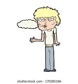 fumante de desenho animado