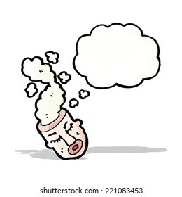 cartoon smoking head
