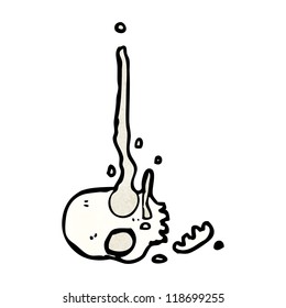 cartoon smoking skull