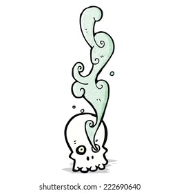 cartoon smoking skull