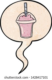 limo de dibujos animados con burbuja de habla en estilo de textura retro