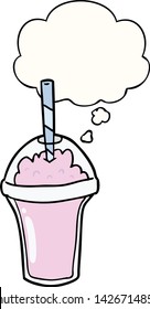 cartoon smoothie with thought bubble