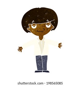 niño de engaño de dibujos animados