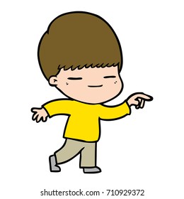 niño de engaño de dibujos animados