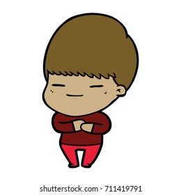 niño de engaño de dibujos animados