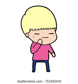 niño de engaño de dibujos animados