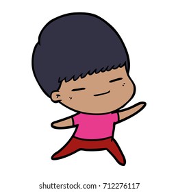 niño de engaño de dibujos animados