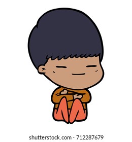 cartoon smug boy