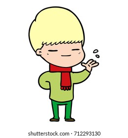niño de engaño de dibujos animados