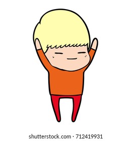 cartoon smug boy
