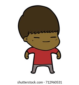 cartoon smug boy