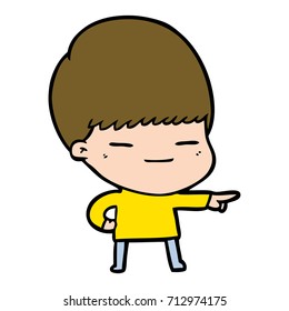niño de engaño de dibujos animados