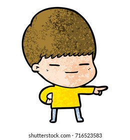 niño de engaño de dibujos animados