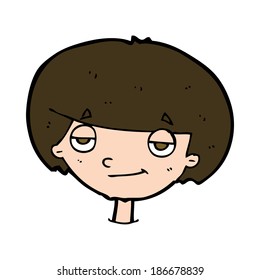 cartoon smug looking boy