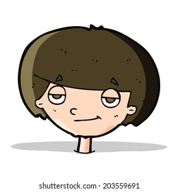 cartoon smug looking boy