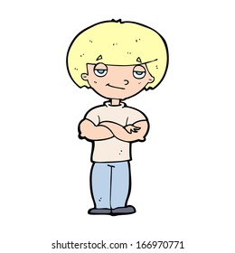 cartoon smug looking man