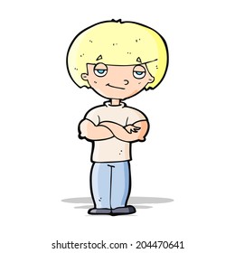 cartoon smug looking man